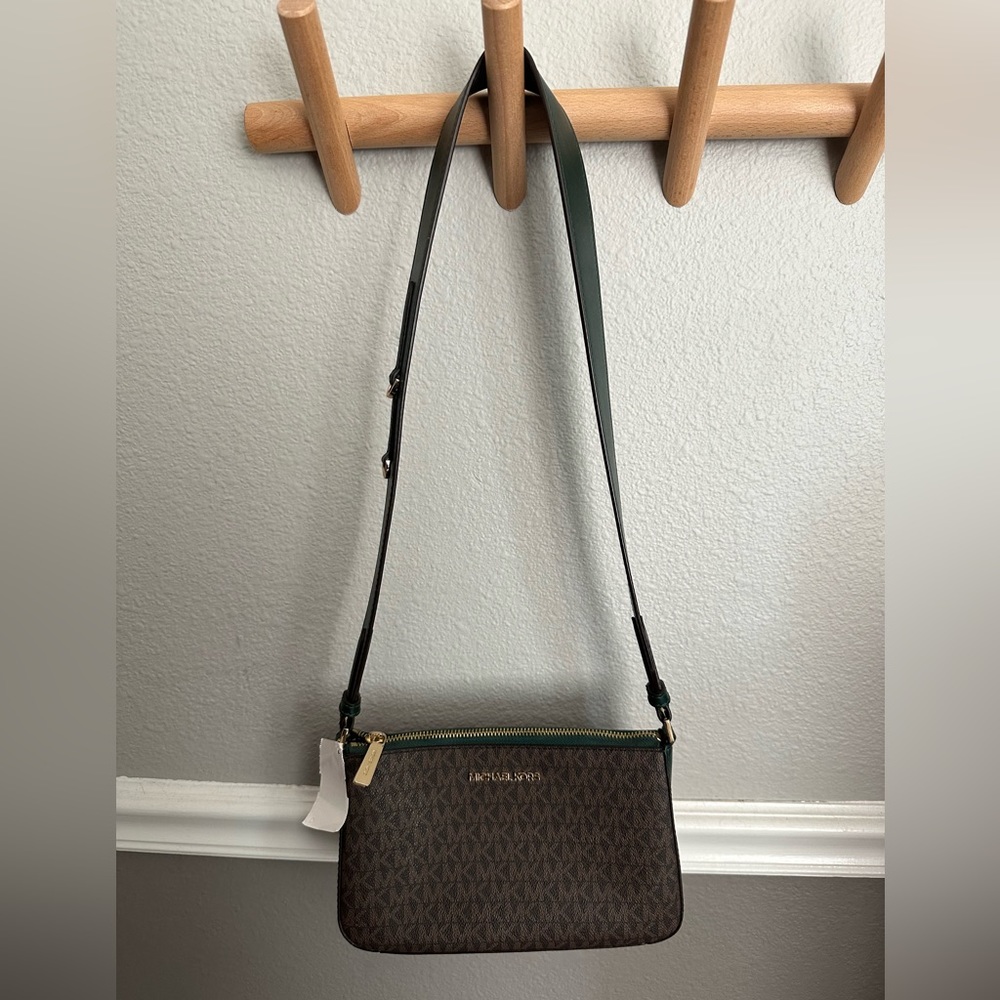 Michael Kors purse green and brown